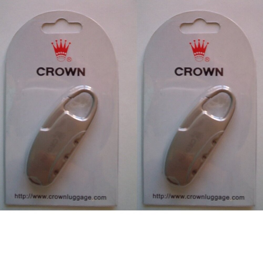 2 Packs of Crown Travel 3-Dial Combination Lock